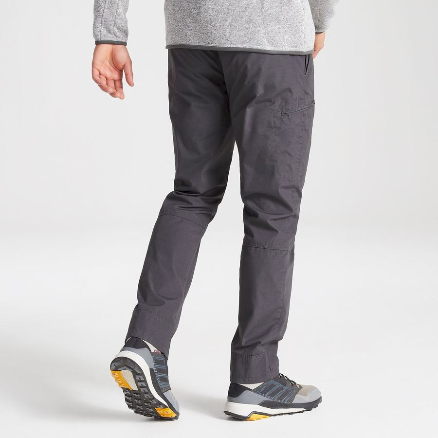 Black Craghoppers Kiwi Boulder Slim Men's Trousers | USQ548YK