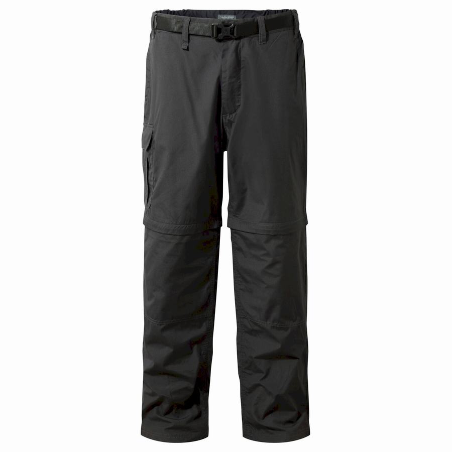 Black Craghoppers Kiwi Men's Trousers | ZXO7298DE