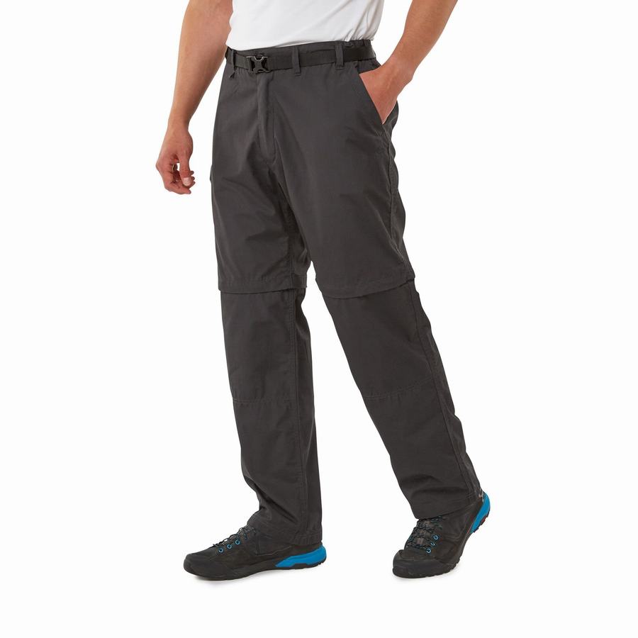 Black Craghoppers Kiwi Men's Trousers | ZXO7298DE