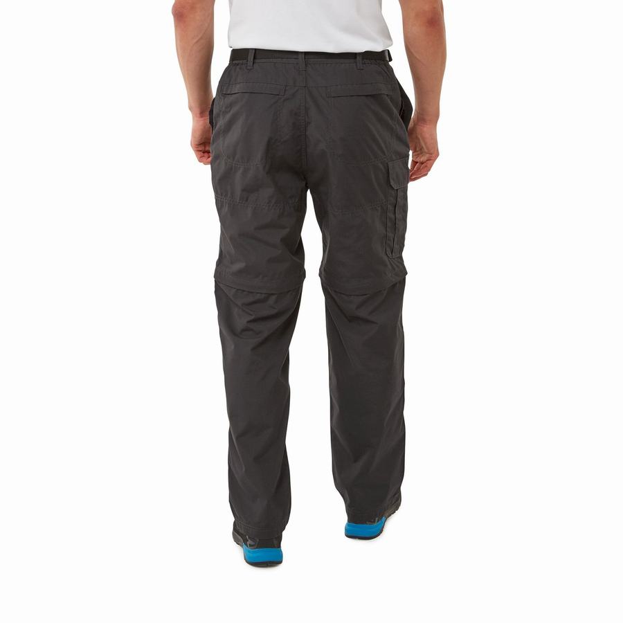 Black Craghoppers Kiwi Men's Trousers | ZXO7298DE