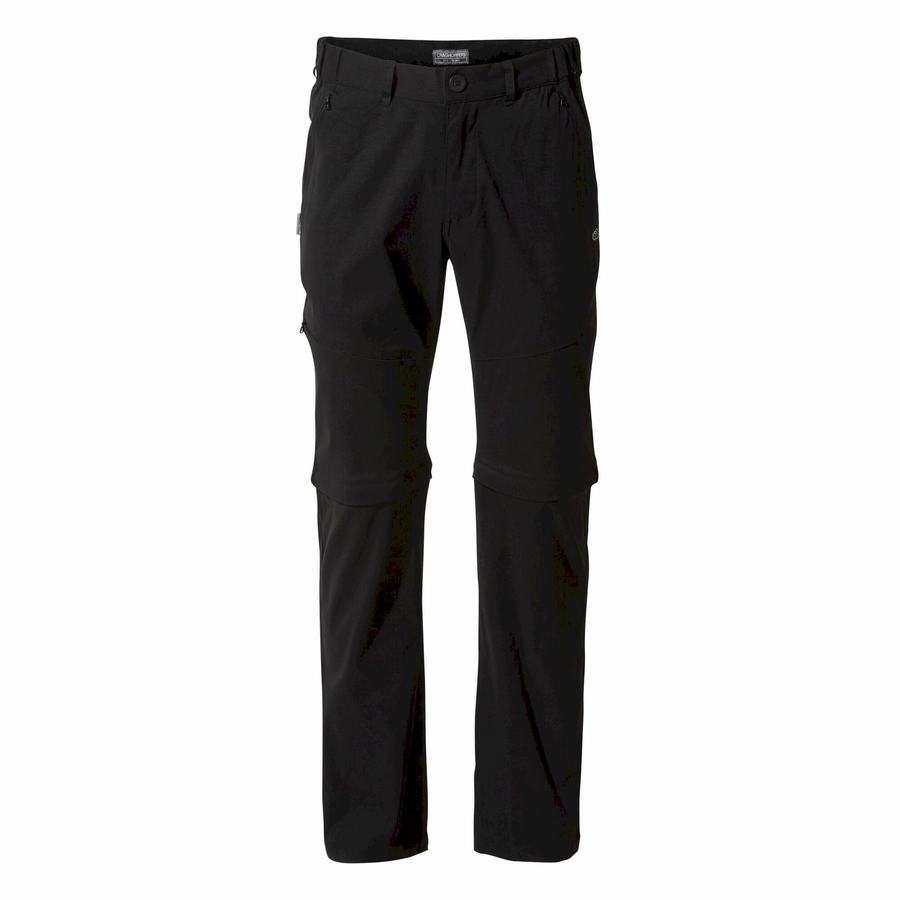 Black Craghoppers Kiwi Pro II Men's Trousers | FRR4858GR