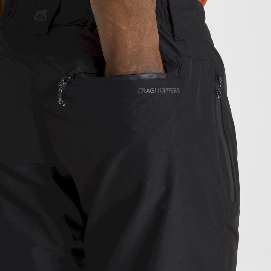 Black Craghoppers Kiwi Pro II Waterproof Men's Trousers | EWO327PF