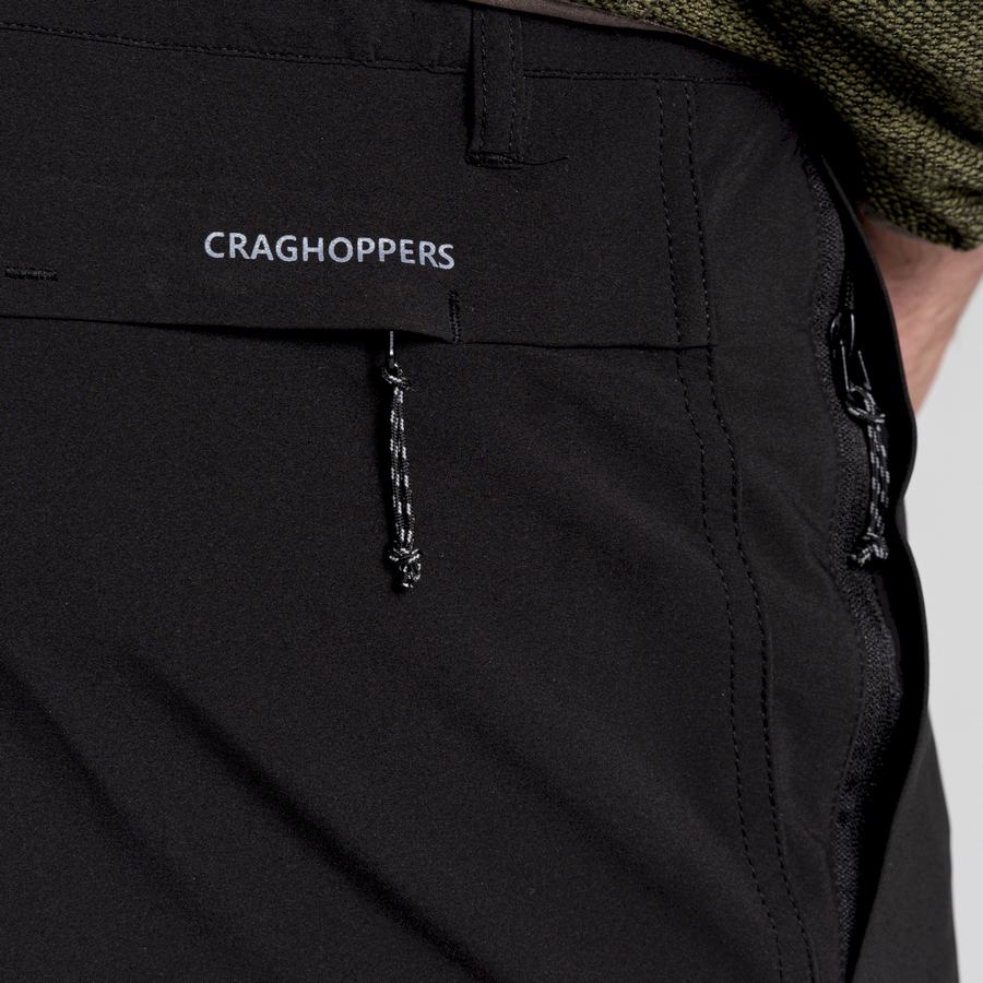 Black Craghoppers Kiwi Pro Softshell Men's Trousers | EFN6428MW