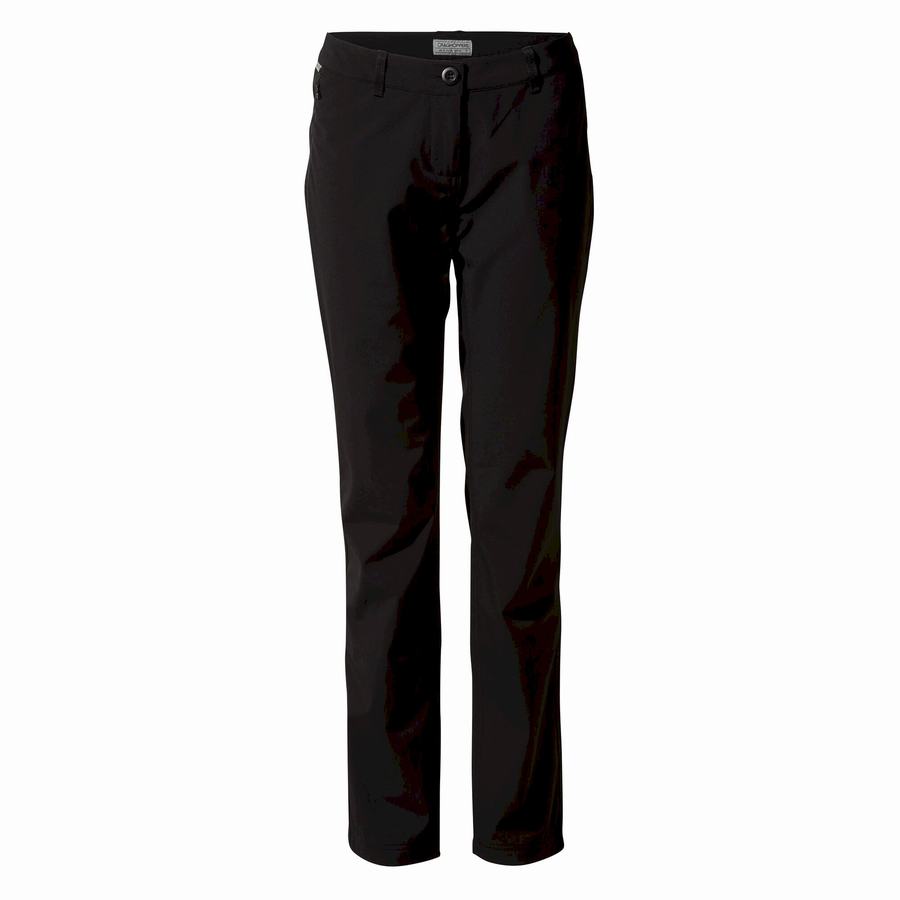 Black Craghoppers Kiwi Pro Softshell Women's Trousers | GHP8814NS