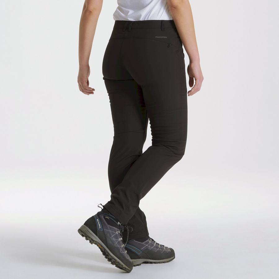 Black Craghoppers Kiwi Pro Softshell Women's Trousers | GHP8814NS