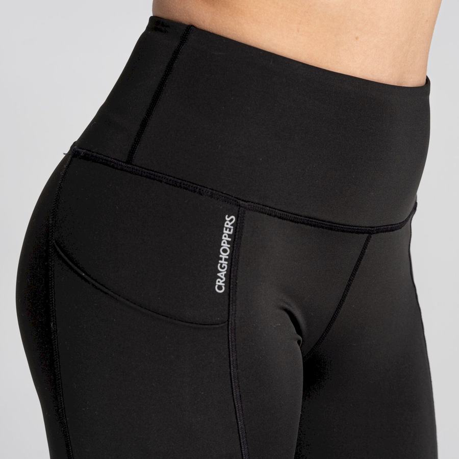 Black Craghoppers Kiwi Pro Women's Leggings | GGS8667OH