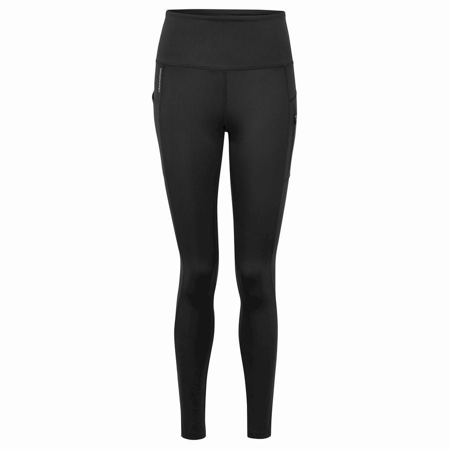 Black Craghoppers Kiwi Pro Women's Leggings | GGS8667OH