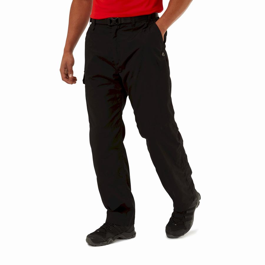 Black Craghoppers Kiwi Winter Lined Men\'s Trousers | QZN7763KD