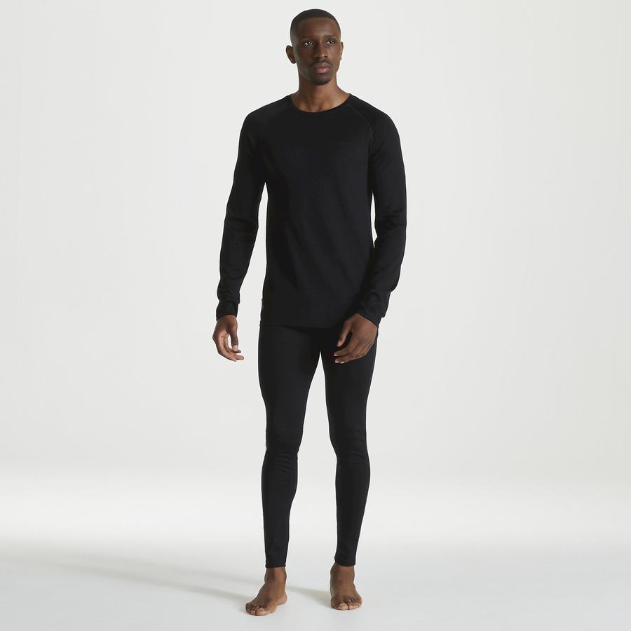 Black Craghoppers Merino Baselayer Men's Trousers | PKL1150WE