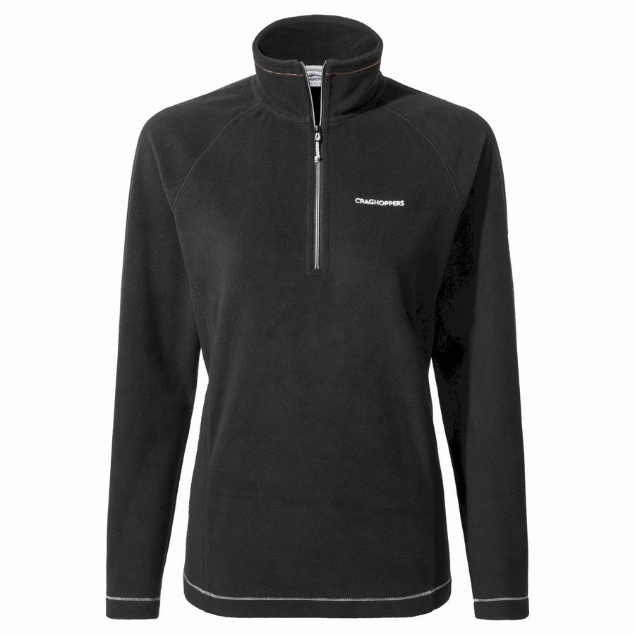 Black Craghoppers Miska Half Zip Women's Sweaters | XLA9852YC