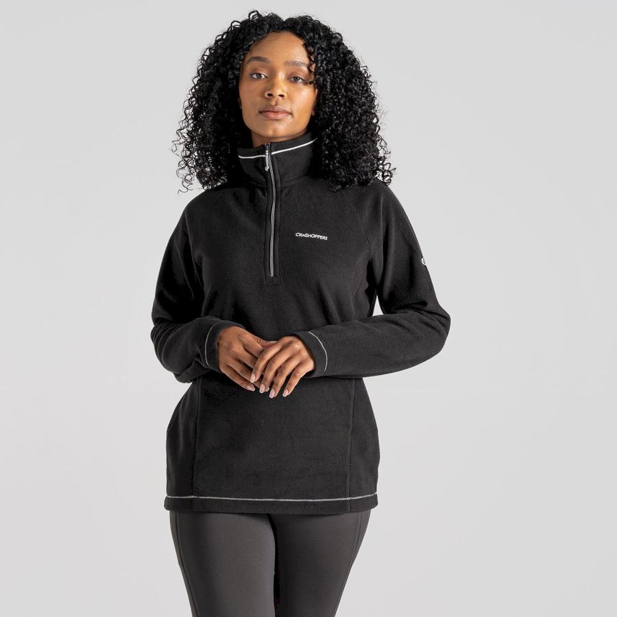 Black Craghoppers Miska Half Zip Women's Sweaters | XLA9852YC