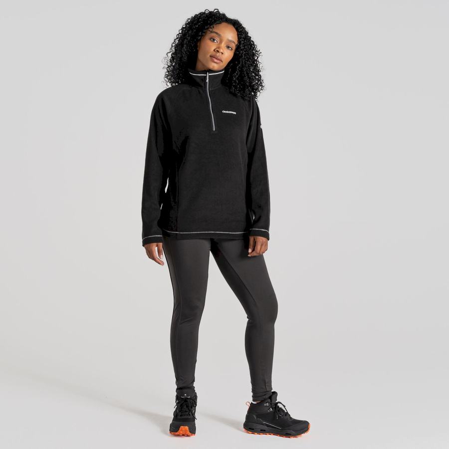 Black Craghoppers Miska Half Zip Women's Sweaters | XLA9852YC