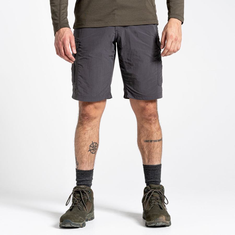 Black Craghoppers NosiLife Cargo II Men's Shorts | RNJ5123TJ