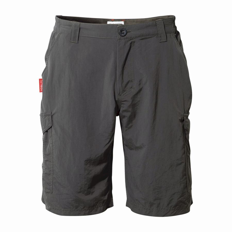 Black Craghoppers NosiLife Cargo II Men's Shorts | RNJ5123TJ