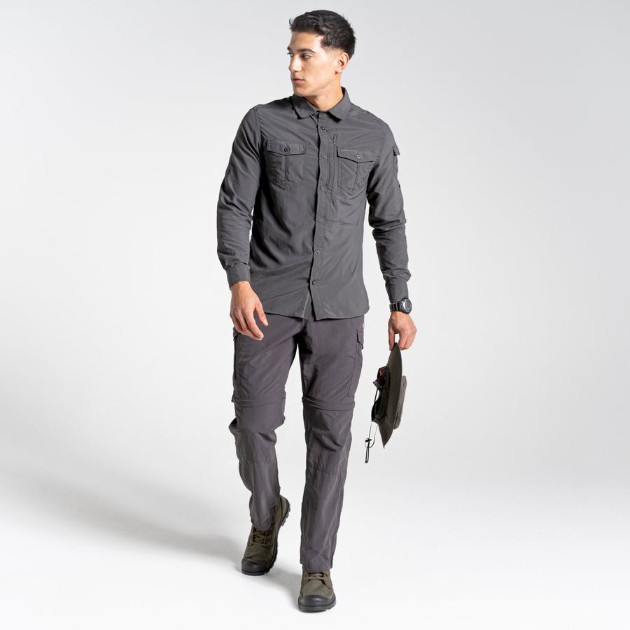 Black Craghoppers NosiLife II Men's Trousers | IRY5044TD