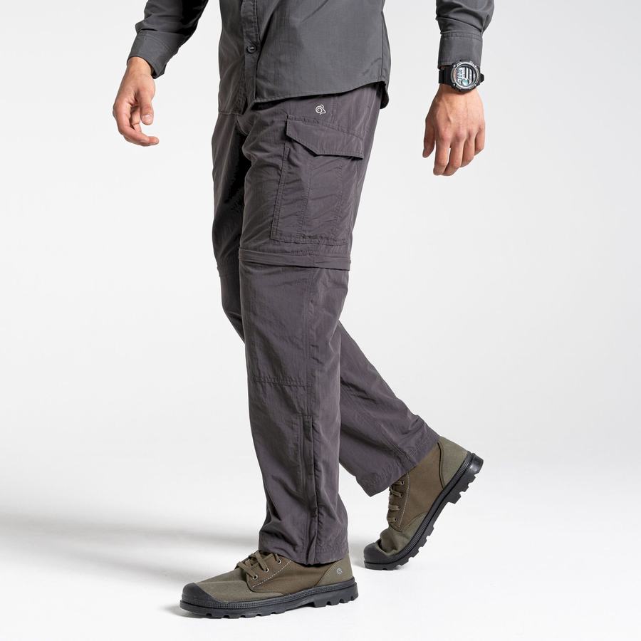 Black Craghoppers NosiLife II Men's Trousers | IRY5044TD