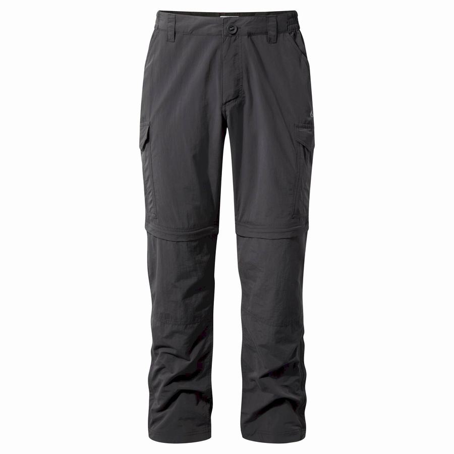 Black Craghoppers NosiLife II Men's Trousers | IRY5044TD