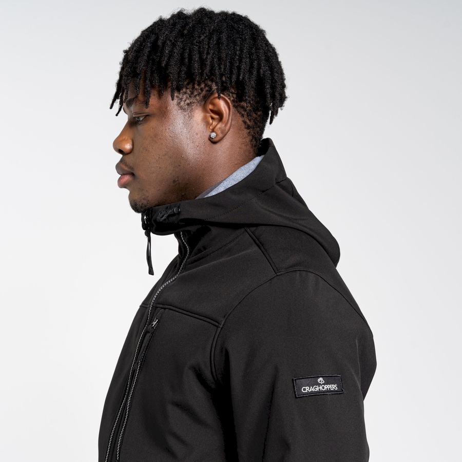 Black Craghoppers Oswin Insulated Hooded Men's Jackets | VLP10030XZ