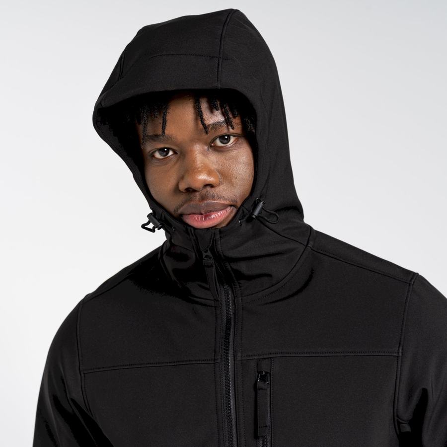 Black Craghoppers Oswin Insulated Hooded Men's Jackets | VLP10030XZ