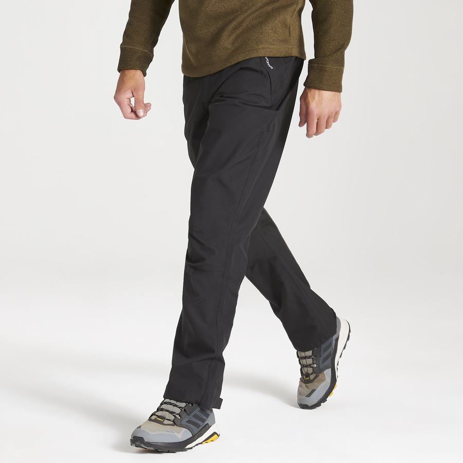 Black Craghoppers Stefan II Waterproof Men's Trousers | KGP676VK