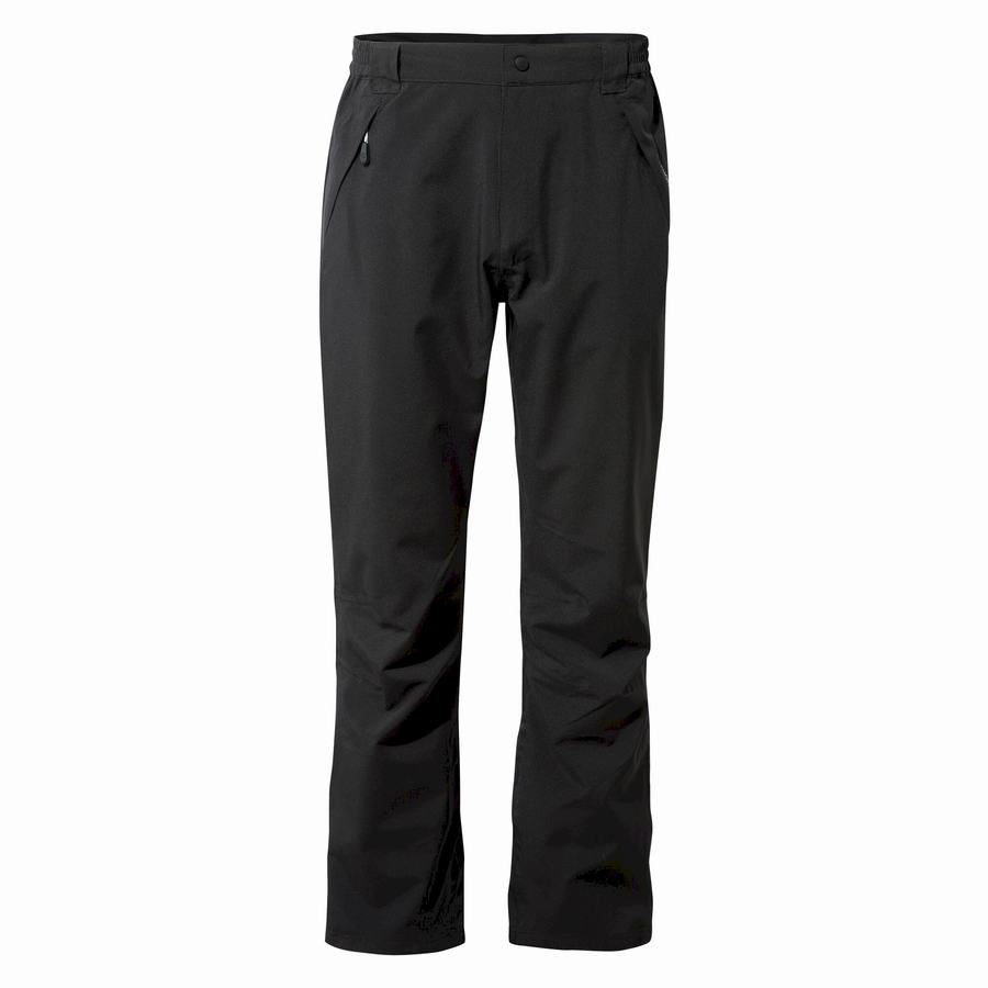 Black Craghoppers Stefan II Waterproof Men's Trousers | KGP676VK