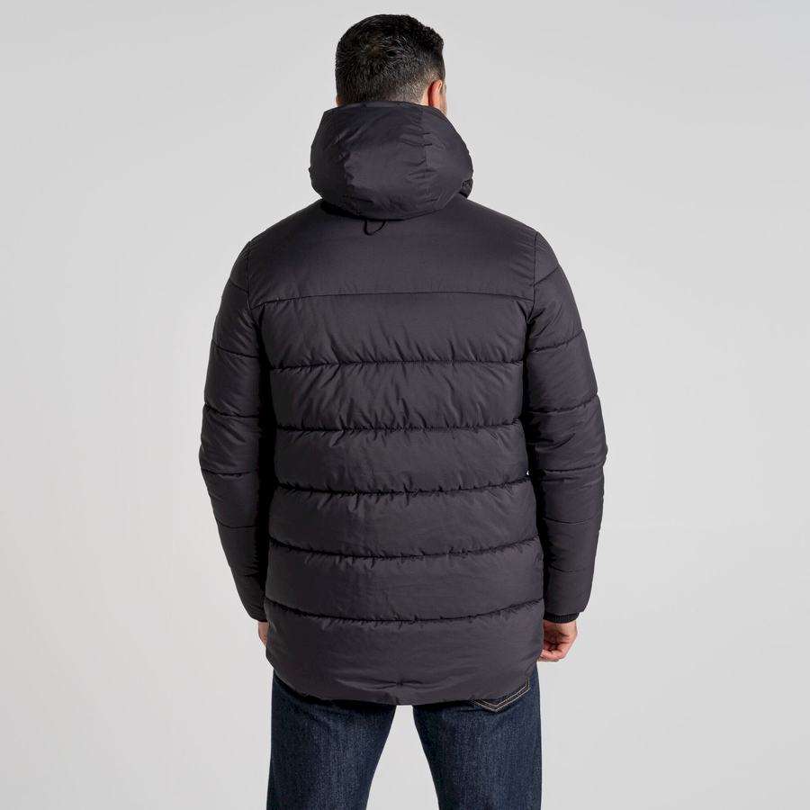 Black Craghoppers Sutherland Insulated Hooded Men's Jackets | VAG565UE