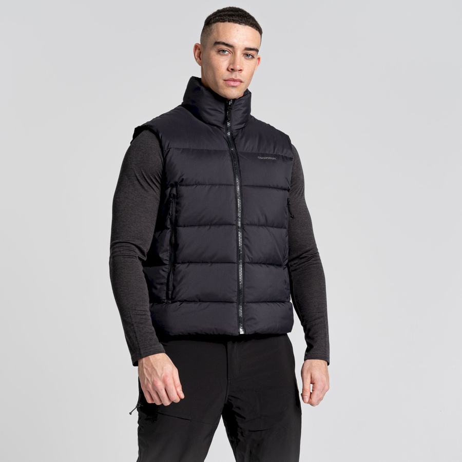 Black Craghoppers Sutherland Vest Men's Gilets | NAQ637GT