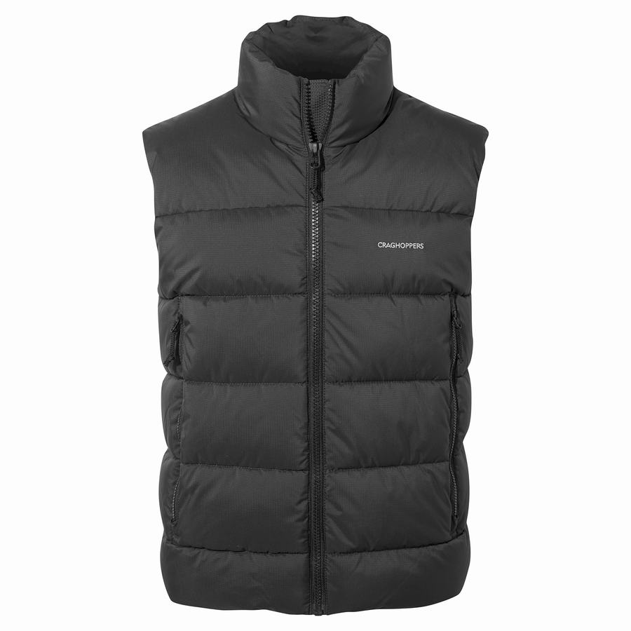 Black Craghoppers Sutherland Vest Men\'s Gilets | NAQ637GT