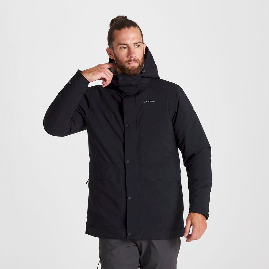 Black Craghoppers Talo Thermic GORE-TEX Men's Jackets | CTC4651SY