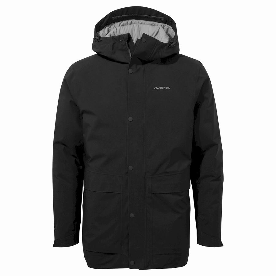 Black Craghoppers Talo Thermic GORE-TEX Men's Jackets | CTC4651SY