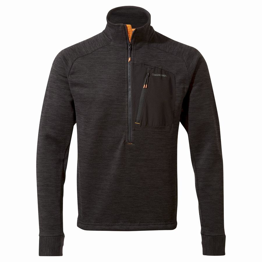 Black Craghoppers Tarbert Half Zip Men's Sweaters | SPP3424CF