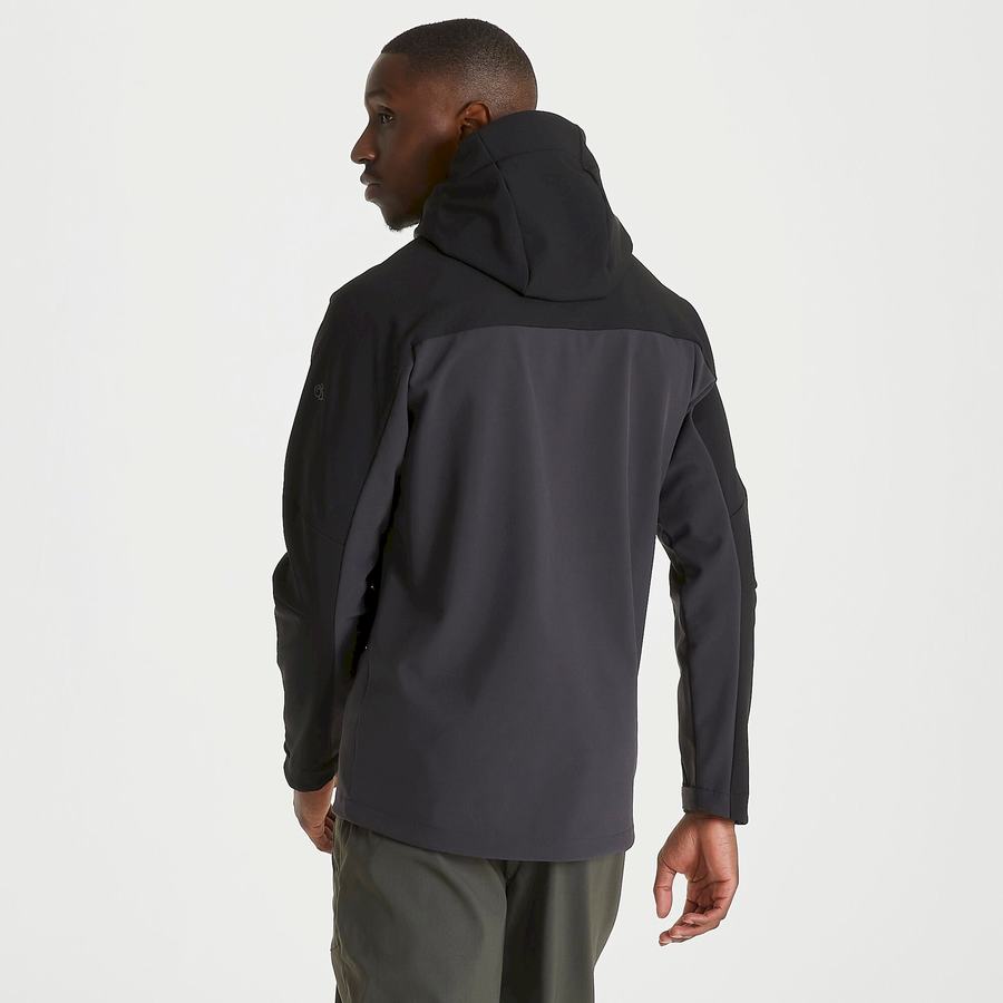 Black Craghoppers Tripp Hooded Men's Jackets | VMA8462PU