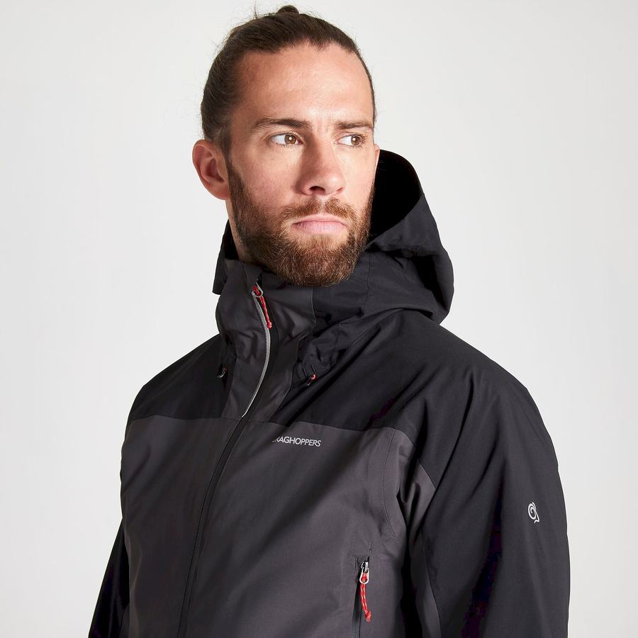 Black Craghoppers Waterproof Gryffin Men's Jackets | LHA8913BY