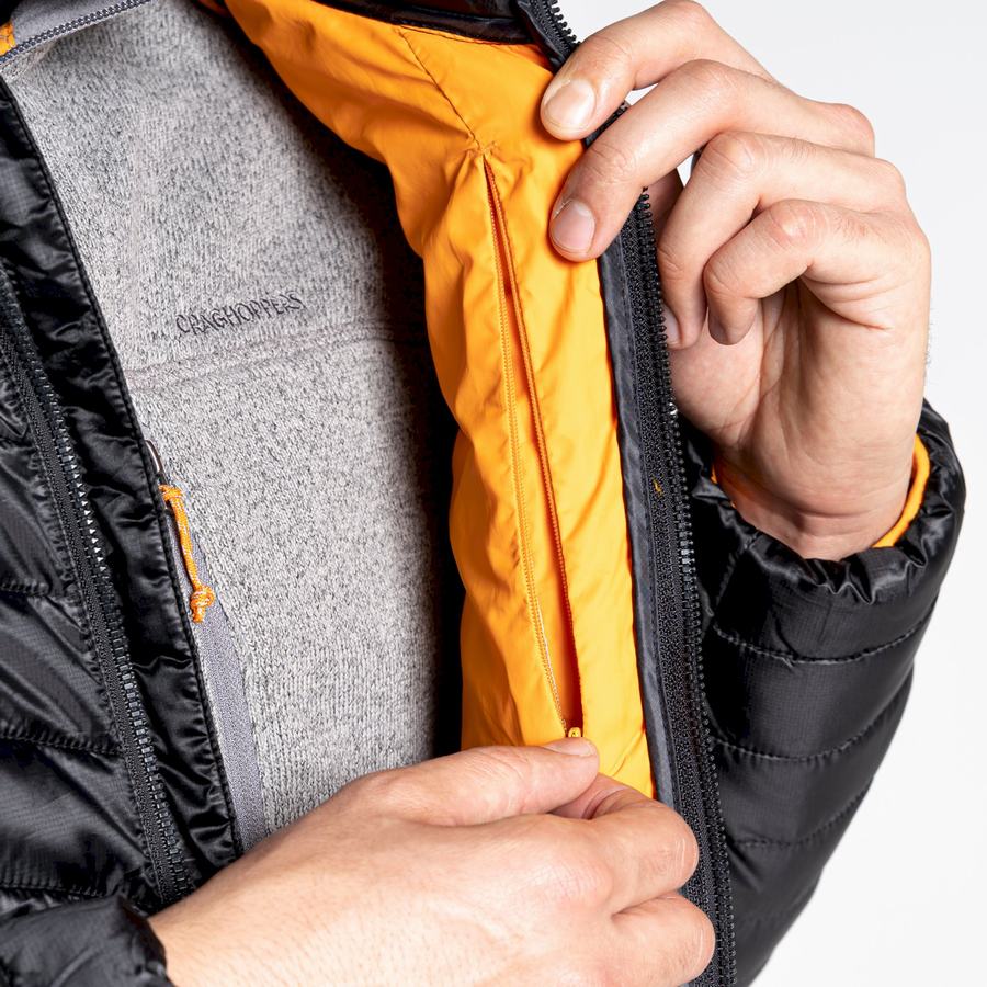 Black Orange Craghoppers Insulated ExpoLite Men's Jackets | KPP3013FU