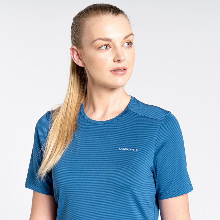 Blue Craghoppers Aliso Short Sleeved Women's T-Shirts | EBK809NL