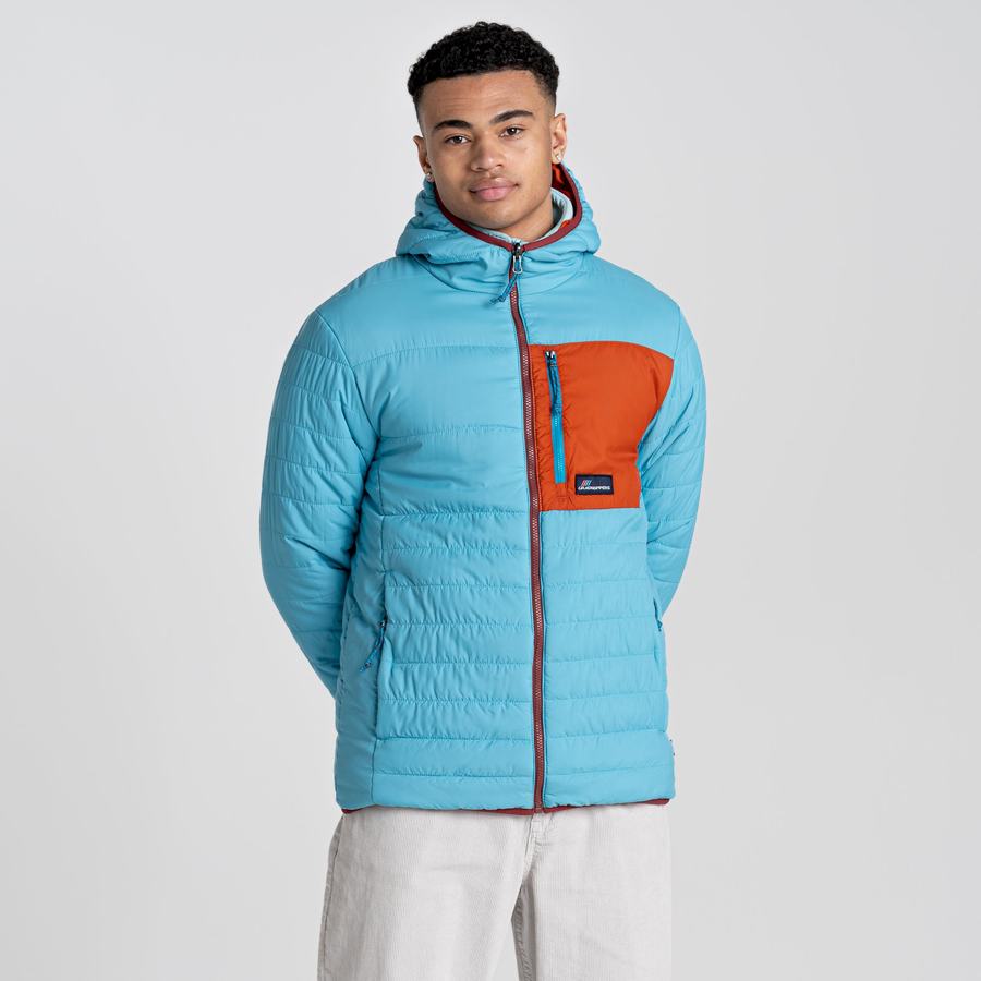 Blue Craghoppers Cameo CompressLite Hooded Men's Jackets | AEU8926EP