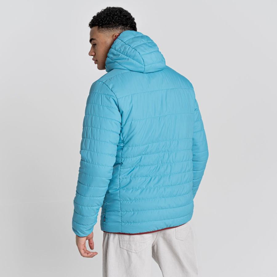 Blue Craghoppers Cameo CompressLite Hooded Men's Jackets | AEU8926EP