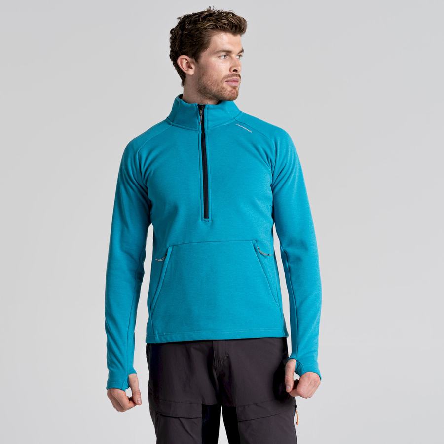 Blue Craghoppers Dynamic Pro Half Zip Men's Sweaters | DKO2727PZ