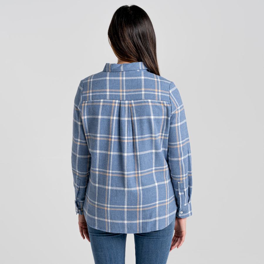 Blue Craghoppers Emie Long Sleeved Women's Shirts | YVP5065PZ