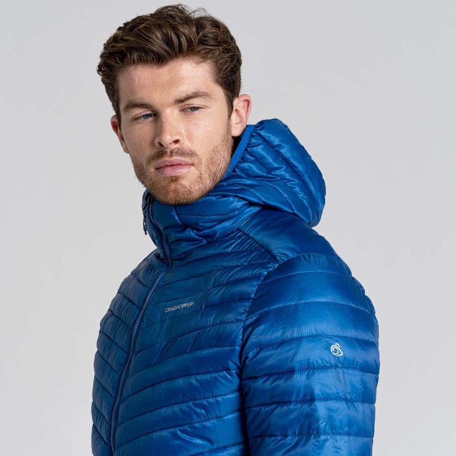 Blue Craghoppers ExpoLite Insulated Hooded Men's Jackets | JXG7899KC