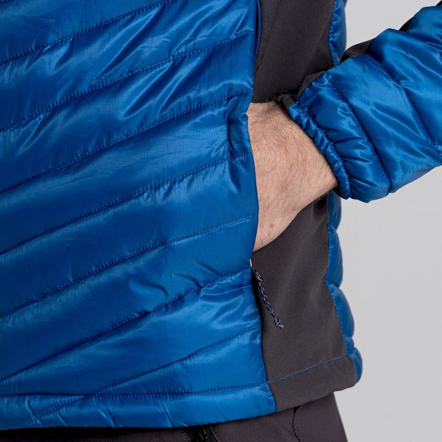 Blue Craghoppers ExpoLite Insulated Hooded Men's Jackets | JXG7899KC