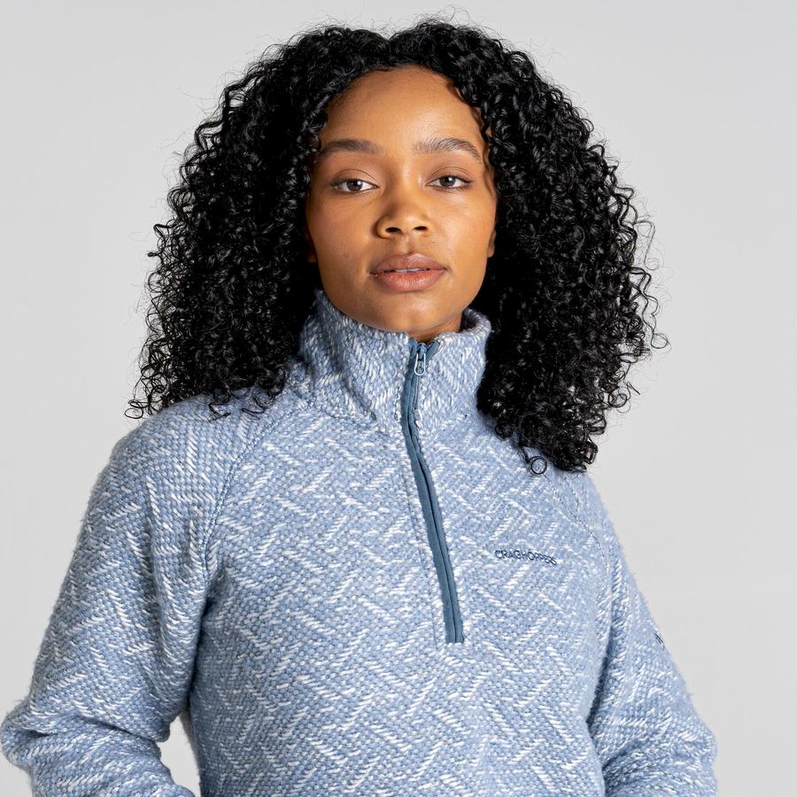 Blue Craghoppers Talladale Half Zip Women's Sweaters | UHI6043QF