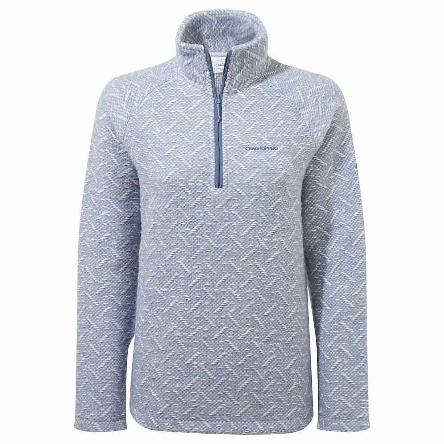 Blue Craghoppers Talladale Half Zip Women's Sweaters | UHI6043QF