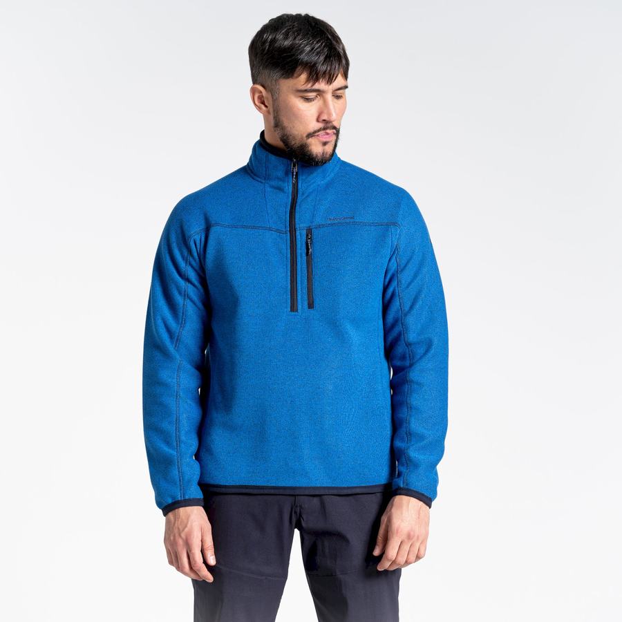 Blue Craghoppers Torney Half Zip Men's Sweaters | EVV4684WR