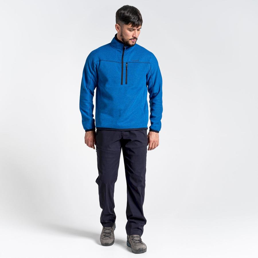 Blue Craghoppers Torney Half Zip Men's Sweaters | EVV4684WR