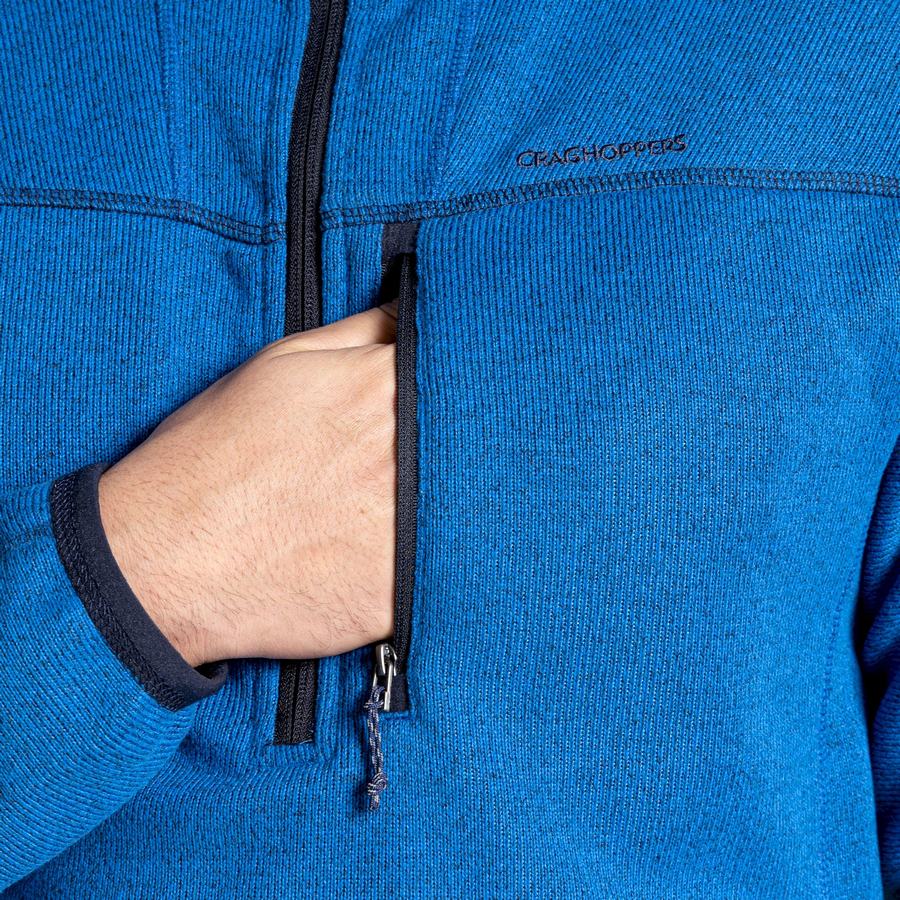 Blue Craghoppers Torney Half Zip Men's Sweaters | EVV4684WR