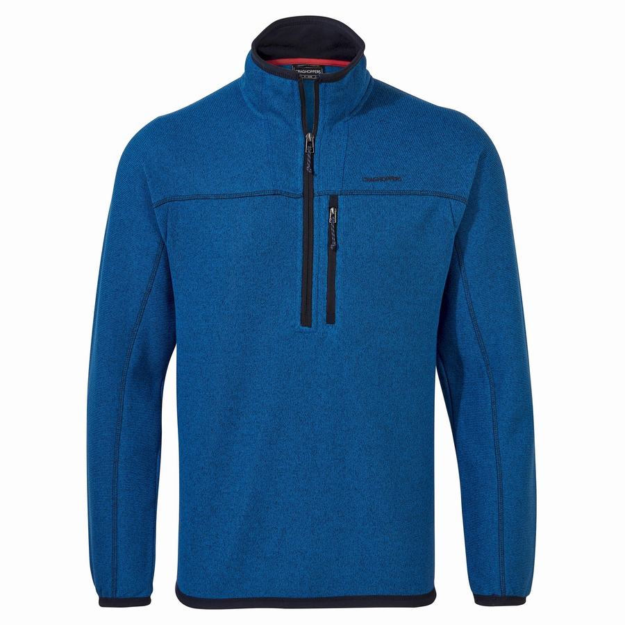 Blue Craghoppers Torney Half Zip Men's Sweaters | EVV4684WR