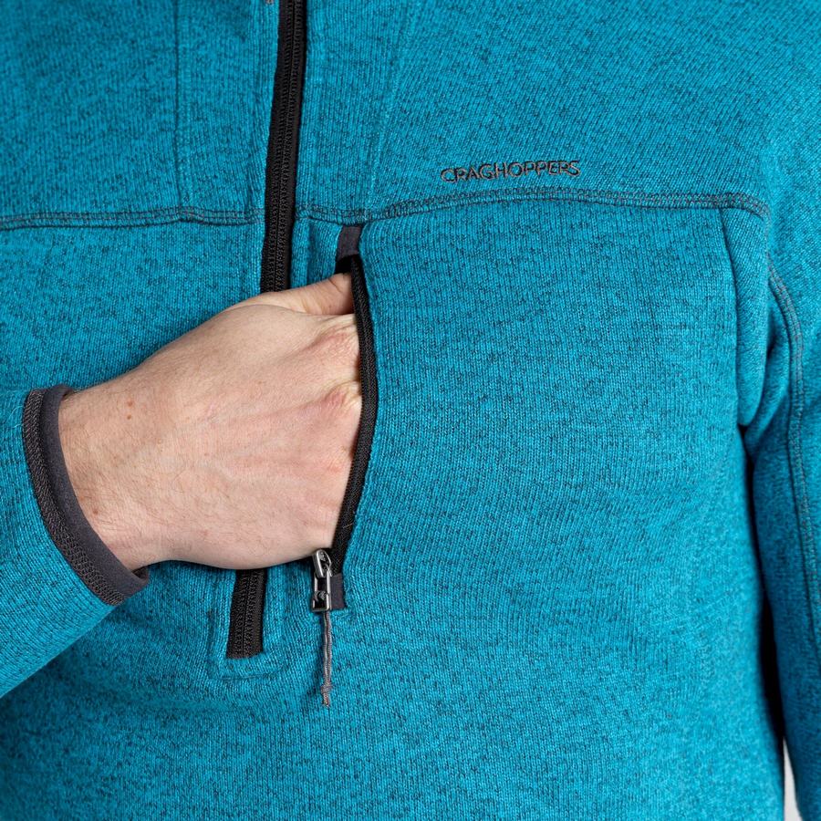 Blue Craghoppers Torney Half Zip Men's Sweaters | LHH1020YA