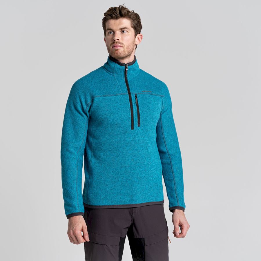 Blue Craghoppers Torney Half Zip Men\'s Sweaters | LHH1020YA