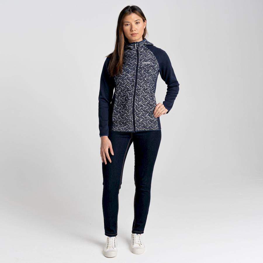 Blue Navy Craghoppers Alliva Hooded Women's Jackets | MHH9342IB